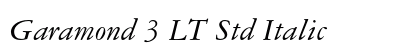 Garamond 3 LT Std Italic Font