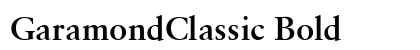 GaramondClassic Bold preview