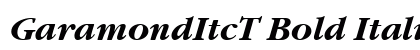 GaramondItcT Bold Italic Preview