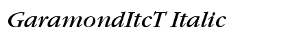 GaramondItcT Italic Preview