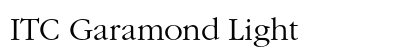 ITC Garamond Light Preview