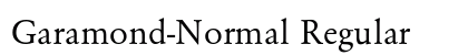 Garamond-Normal Regular Preview