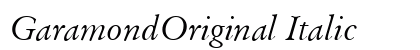 GaramondOriginal Italic Preview