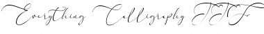 Everything Calligraphy Regular Font