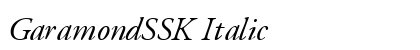 GaramondSSK Italic Preview