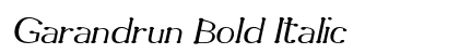Garandrun Bold Italic Preview
