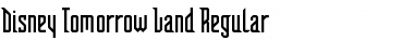 Disney Tomorrow Land Regular Font