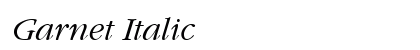 Garnet Italic Preview