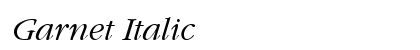 Garnet Italic Preview