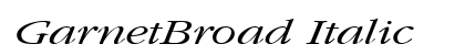 GarnetBroad Italic preview