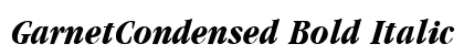 GarnetCondensed Bold Italic Preview