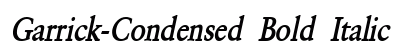 Garrick-Condensed Bold Italic Preview