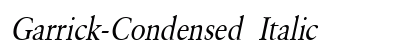 Garrick-Condensed Italic Preview