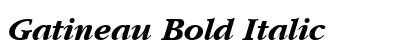 Gatineau Bold Italic Preview