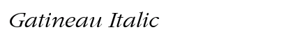 Gatineau Italic Preview
