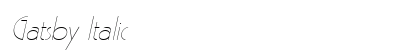 Gatsby Italic Preview