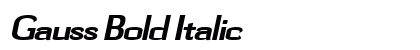 Gauss Bold Italic Preview