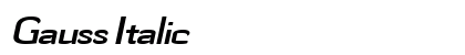 Gauss Italic Preview