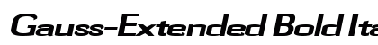 Gauss-Extended Bold Italic Preview