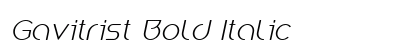 Gavitrist Bold Italic Preview