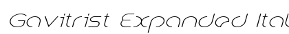 Gavitrist Expanded Italic Preview