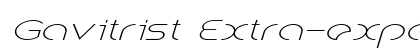 Gavitrist Extra-expanded Italic Preview