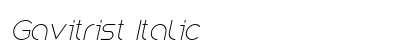 Gavitrist Italic Preview