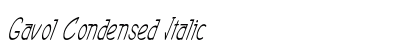 Gavol Condensed Italic Preview