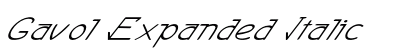 Gavol Expanded Italic Preview