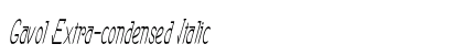 Gavol Extra-condensed Italic Preview