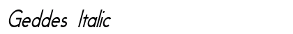 Geddes Italic Preview