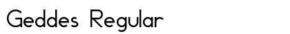 Geddes Regular Preview