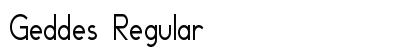 Geddes Regular Preview