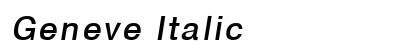 Geneve Italic Preview