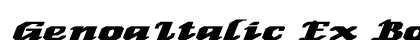 GenoaItalic Ex Bold Bold preview