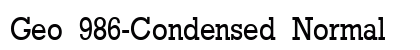 Geo 986-Condensed Normal preview