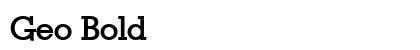Geo Bold preview