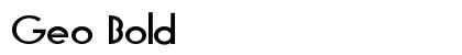 Geo Bold preview