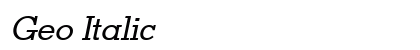 Geo Italic Preview