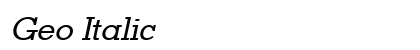 Geo Italic Preview