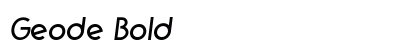 Geode Bold preview