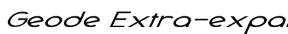Geode Extra-expanded Italic Preview