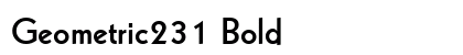 Geometric231 Bold preview