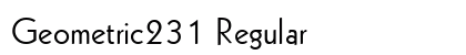 Geometric231 Regular Preview
