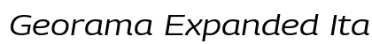 Georama Expanded Italic Preview