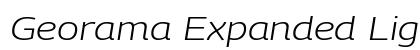 Georama Expanded Light Italic preview