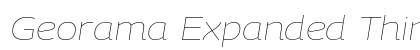 Georama Expanded Thin Italic preview