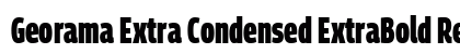 Georama Extra Condensed ExtraBold Regular Preview