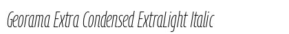 Georama Extra Condensed ExtraLight Italic preview