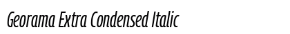 Georama Extra Condensed Italic preview
